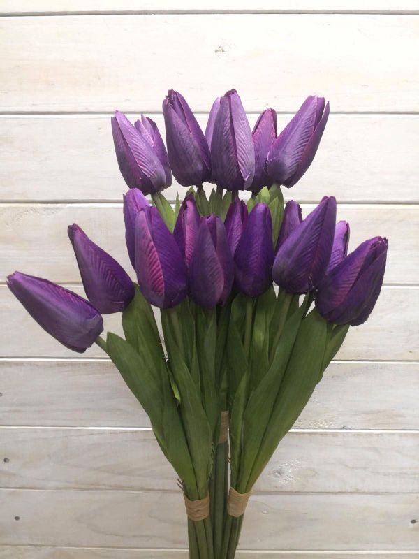 Artificial Flower Bundle - Tulip x 7 (Purple)