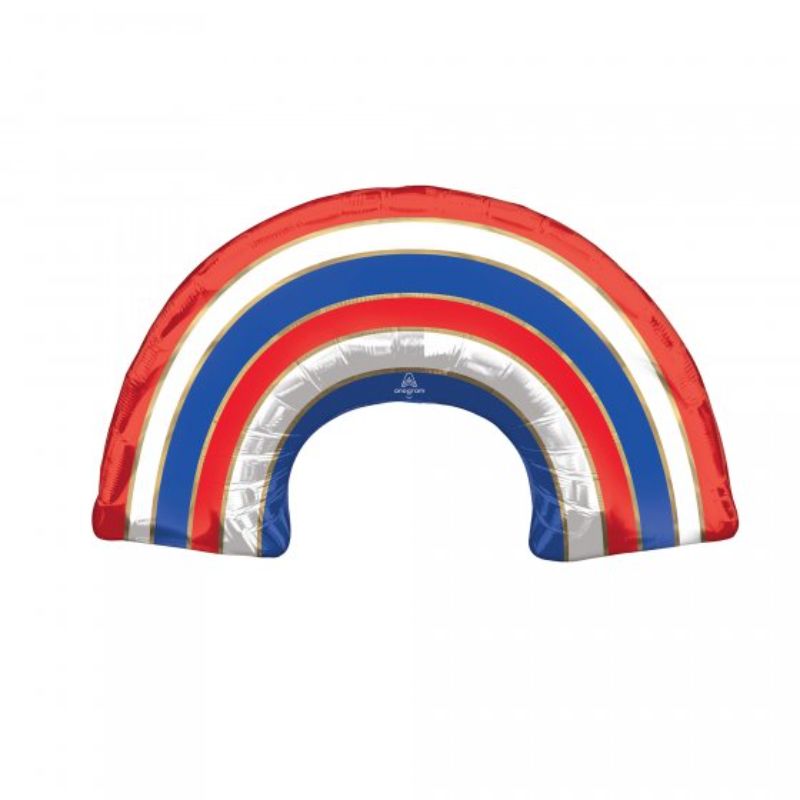 SuperShape Peace Love Unity Balloon in red, white, and blue; perfect for festive celebrations and themed events.