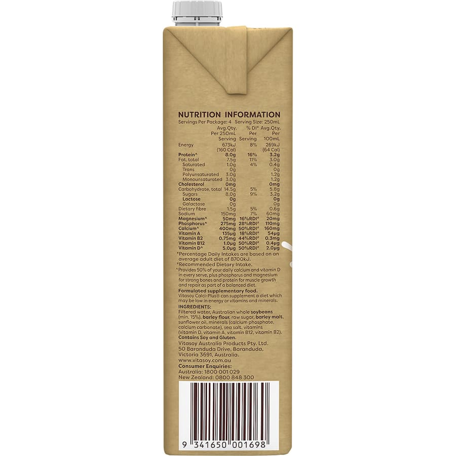 Vitasoy Soy Milk Calci Plus Regular Carton 1L
