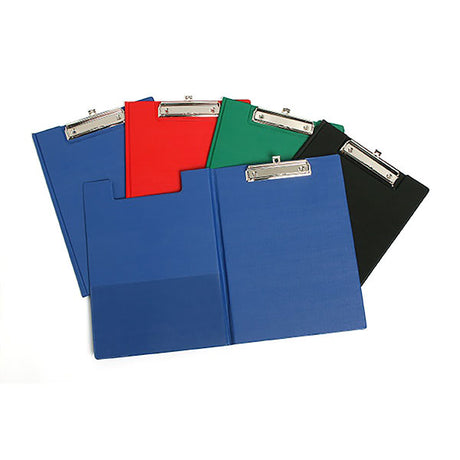 Marbig Clipfolder PVC A4 assorted pack of 12 featuring vibrant colors and robust clips for document organization.