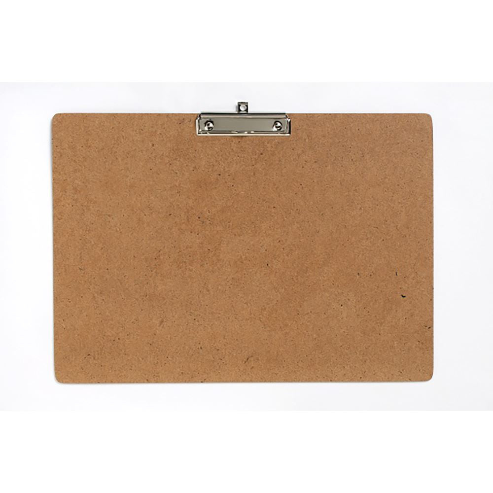 Marbig A3 Masonite clipboard with wire clip, pen holder, and retractable hook for efficient document organization.