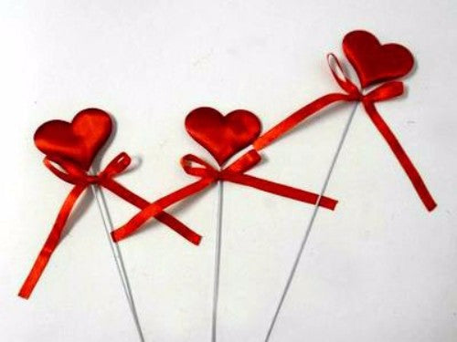 Red Valentine Heart Pick (Bag of 20)