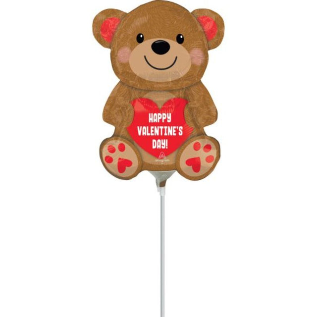 Mini Shape cuddly bear with heart design, perfect for expressing love on Valentine's Day.