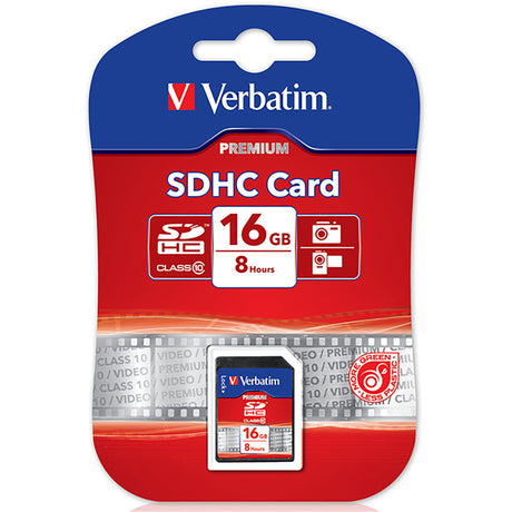 Verbatim SDHC Card 32GB Class 10, offering high-speed storage for cameras and devices, ideal for photos and HD videos.