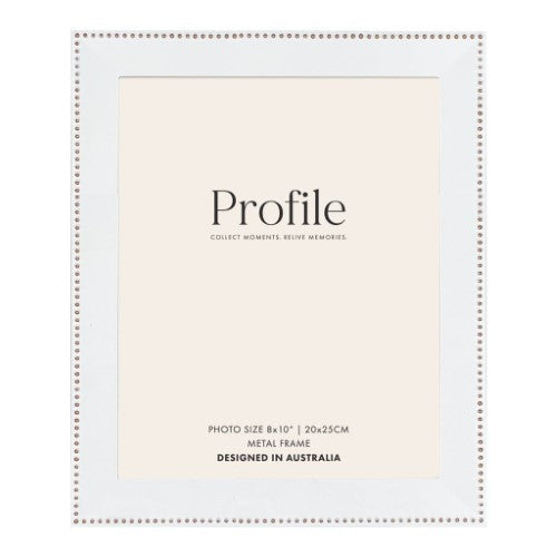 Profile - Noble White Rose Gold Metal Photo Frame - 5x7in (13x18cm)