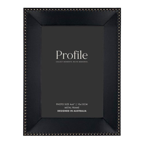 Profile - Noble Black Rose Gold Metal Photo Frame - 4x6in (10x15cm)