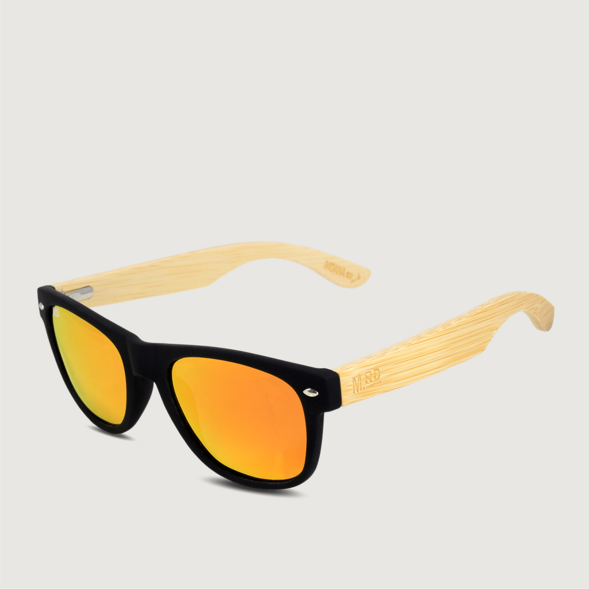 Moana Road - Wooden Arms Sunglasses - 50/50s - Black w/ Refl Lens