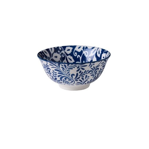 Glazed Porcelain Bowl - Wilkie Brothers 15cm (Blue Foilage)