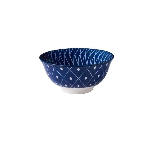 Glazed Porcelain Bowl - Wilkie Brothers 15cm (Blue Spiral)