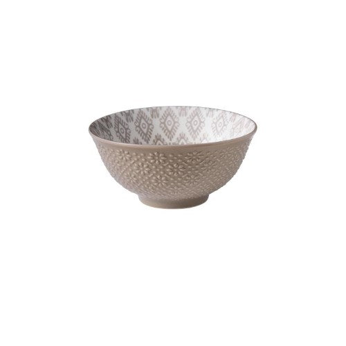 Glazed Porcelain Bowl - Wilkie Brothers 15cm (Monochrome Tile)