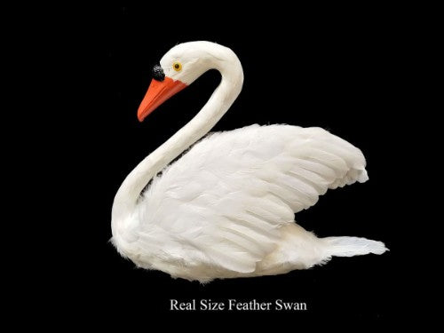 Real Size Feather Swan (White)