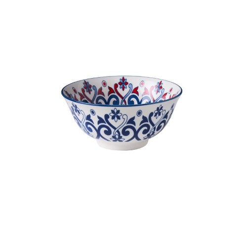 Glazed Porcelain Bowl - Wilkie Brothers 15cm (Medi Flower)