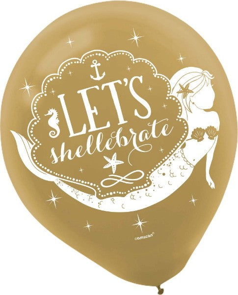 Latex Balloons - Mermaid Wishes (30cm) - Pack of 6