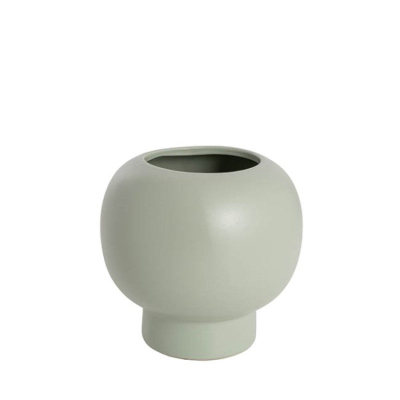 Vase / Planter - Ceramic Diara Fish Bowl Matte Sage