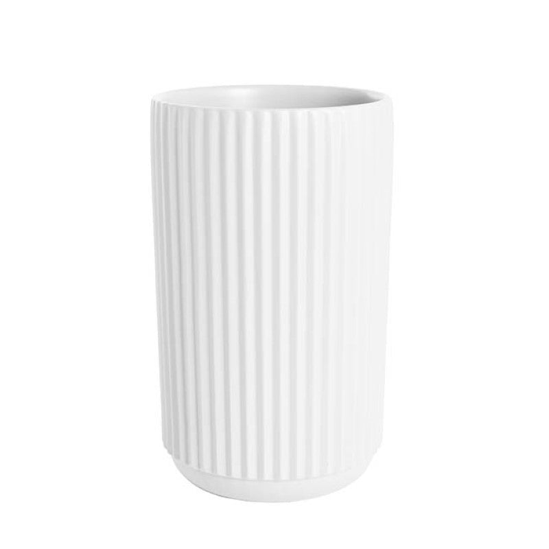 Vase / Planter - Ceramic Cyprus Vase Matte White 16x26cmH