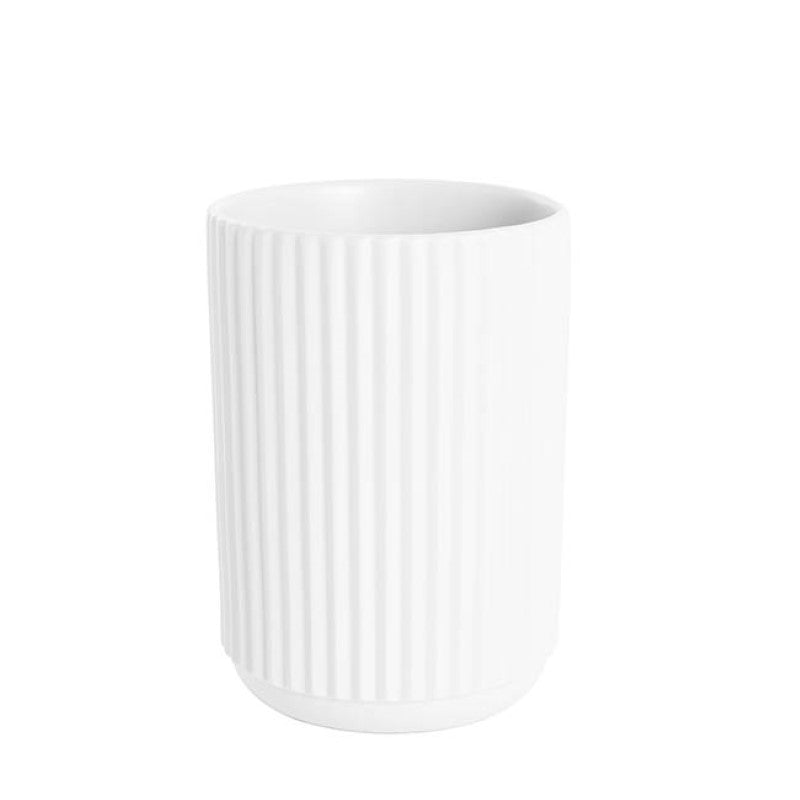 Vase / Planter - Ceramic Cyprus Vase Matte White 16x22cmH