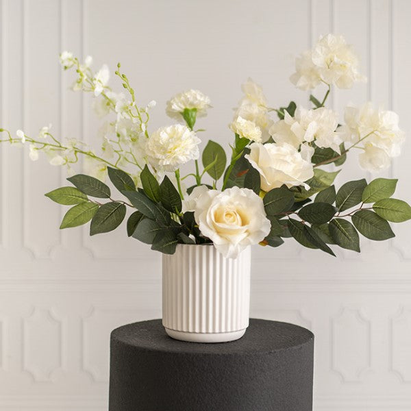 Vase /Planter - Ceramic Cyprus Vase Matte White