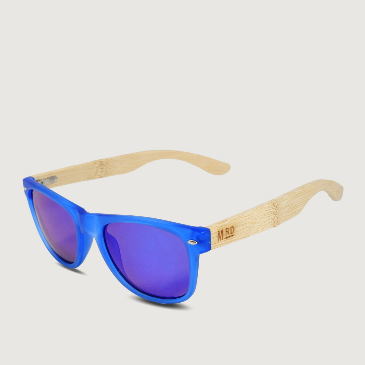 Moana Road - Wooden Arms Sunglasses - 50/50s - Blue w/ Refl Lens