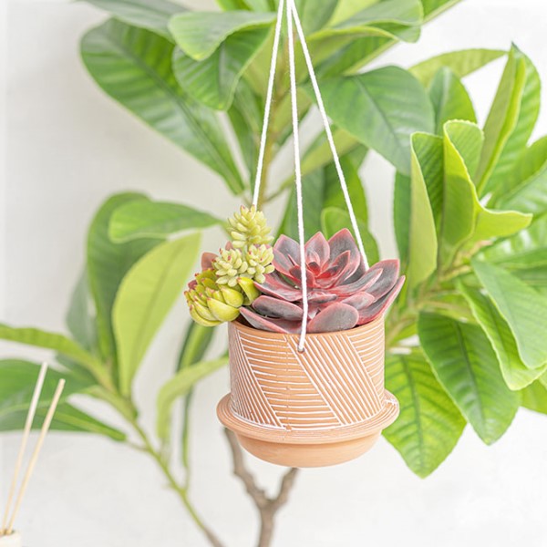 Vase /Planter - Ceramic Terracotta Hanging Pot
