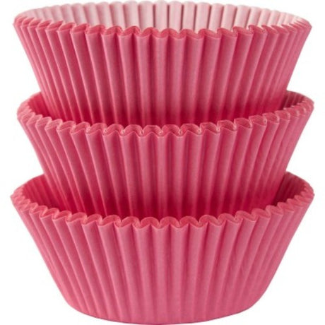Vibrant pink cupcake cases, pack of 75, ideal for stylish baking and perfect for celebrations.