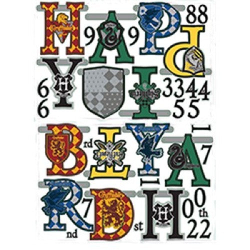 Harry Potter themed jumbo letter banner for birthdays, measuring 10.5 feet by 10 inches, perfect for age celebrations.