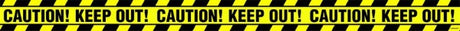 Vibrant Halloween caution tape in plastic to enhance spooky decor, perfect for parties and trick-or-treat pathways.