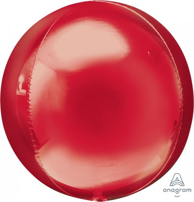 Orbz Balloon XL Red G20, a vibrant 38cm foil balloon perfect for elevating any celebration decor.