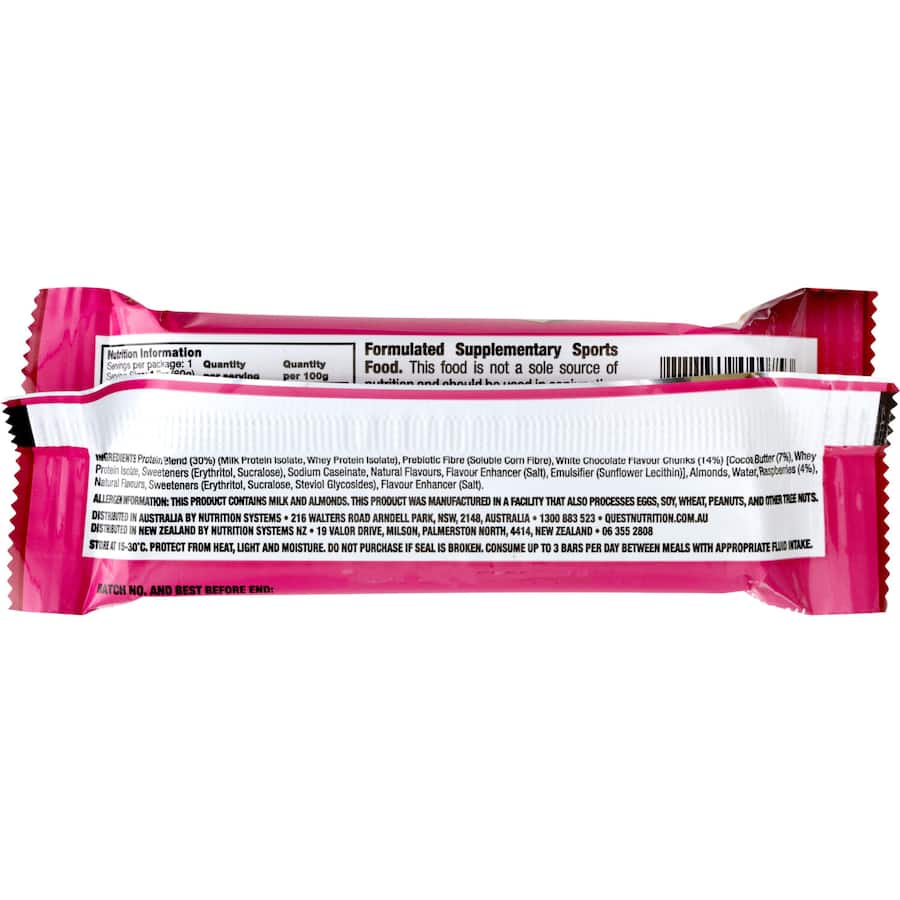Quest Protein Bar White Chocolate & Raspberry 60g