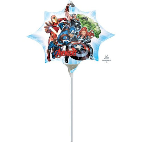 Vibrant Avengers-themed mini foil balloon, perfect for festive celebrations and party decorations.