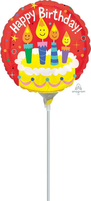 Vibrant 10cm Happy Birthday Candles adding joy and color atop any cake for festive celebrations.