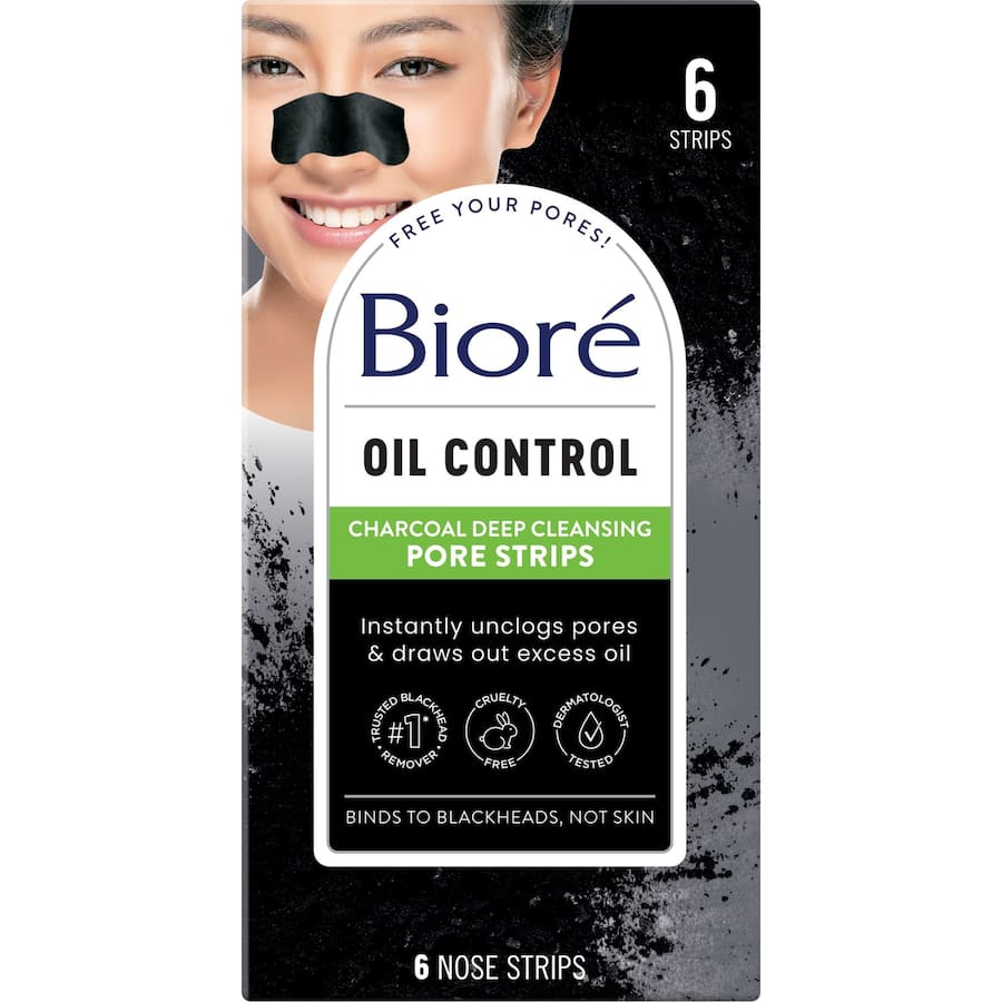 Biore Pore Strips Charcoal Nose Strips 6pack