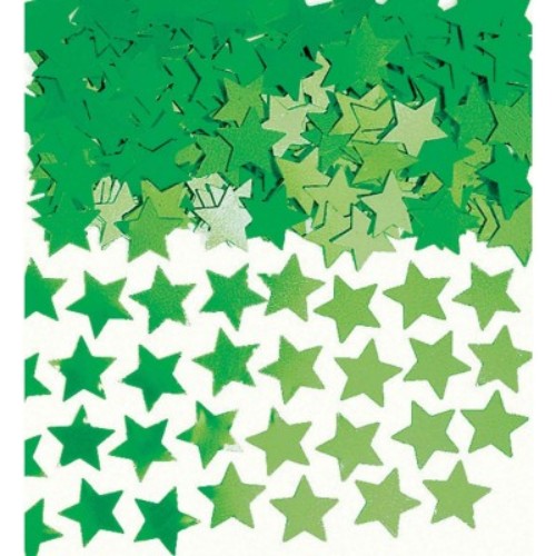 Vibrant green mini star confetti for celebrations, perfect for adding sparkle to any event or craft project.