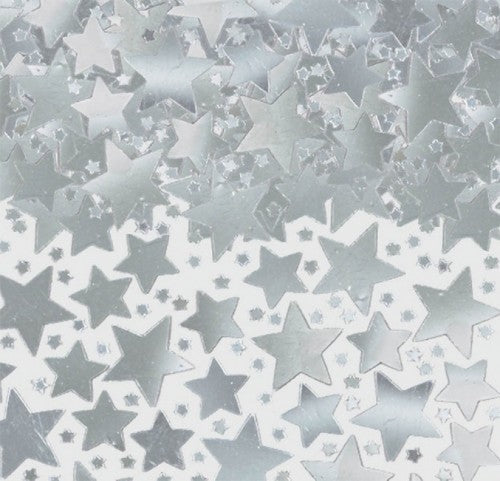 Silver star confetti in a 70g bag, perfect for adding a magical touch to celebrations and craft projects.