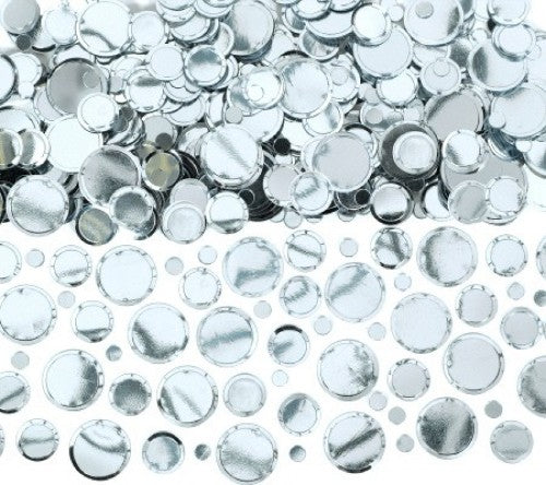 Shimmering silver Dots Confetti in a 70g pack, perfect for enhancing celebrations and decorations.
