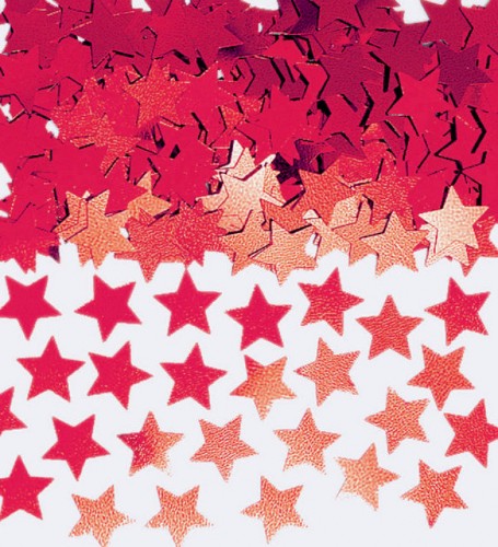 Vibrant red mini star confetti, perfect for celebrations, weddings, and crafts, adds sparkle to any occasion.