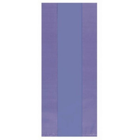 Small purple cello party bags, 9.5 x 4 inches, pack of 25, perfect for favors and treats at any celebration.