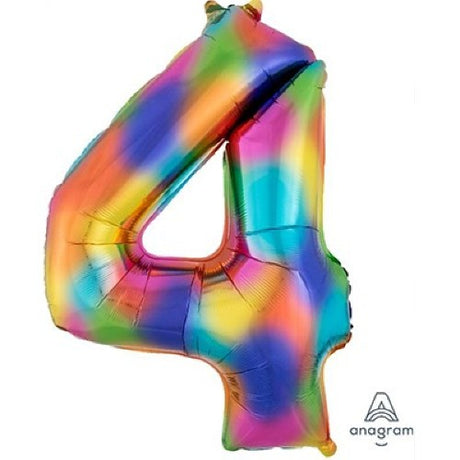 Vibrant 86cm self-sealing foil balloon, perfect for birthdays and weddings, adds color and excitement to any celebration.
