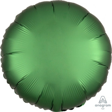 45cm satin luxe emerald foil balloon, self-sealing, perfect for elegant celebrations and versatile party decor.