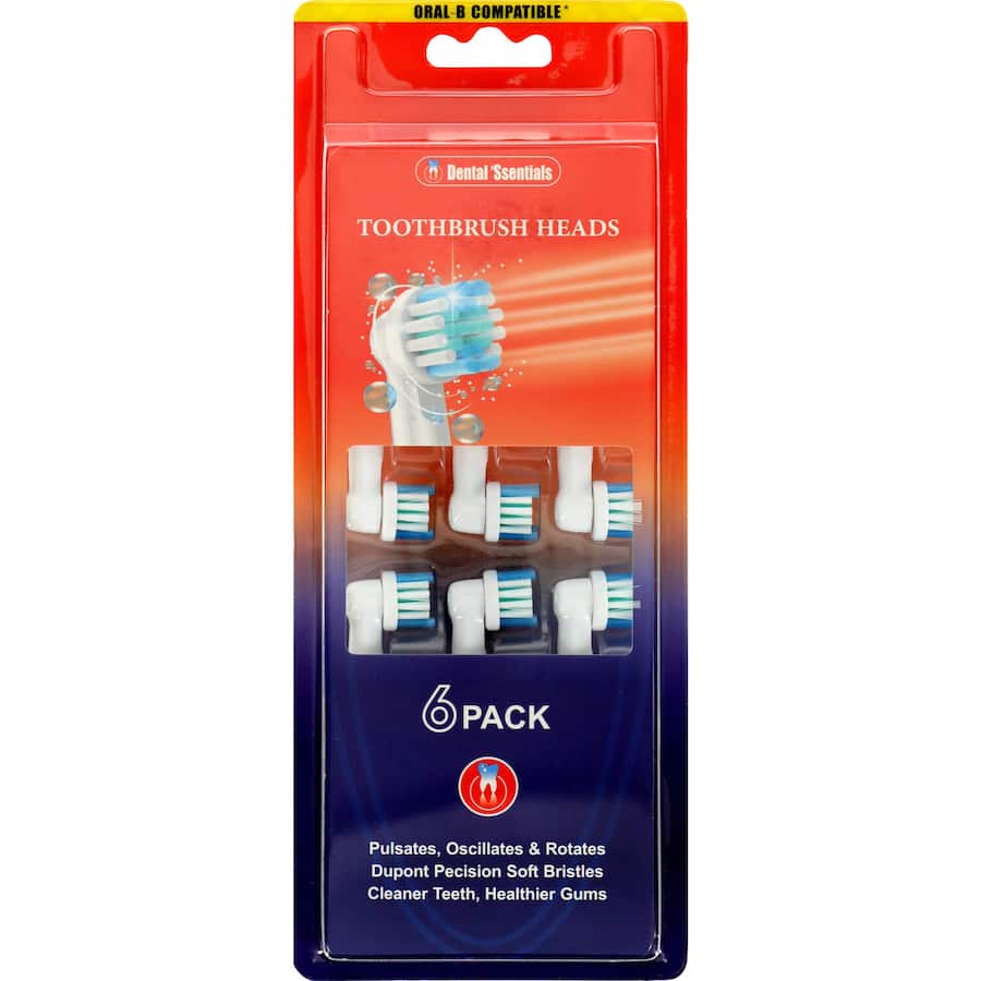 Dental 'Ssentials Toothbrush Heads - 6ea