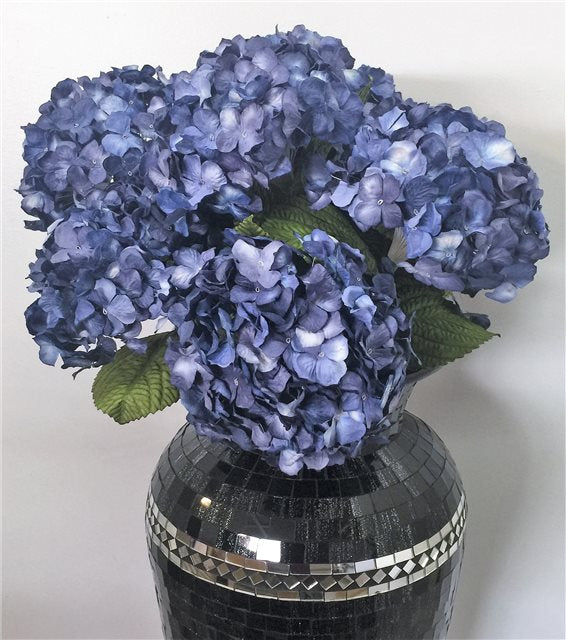 Navy Blue Hydrangeas Bunch Of 3