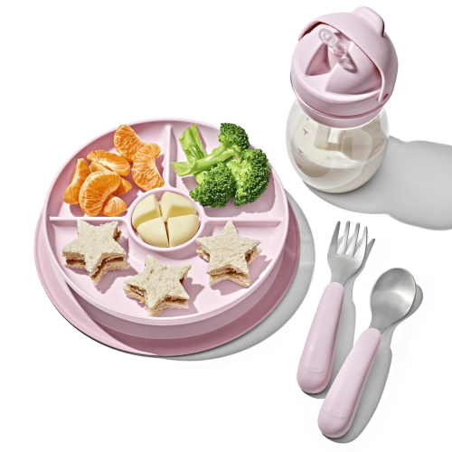 Divided Plate - OXO TOT Stick & Stay (Blossom)