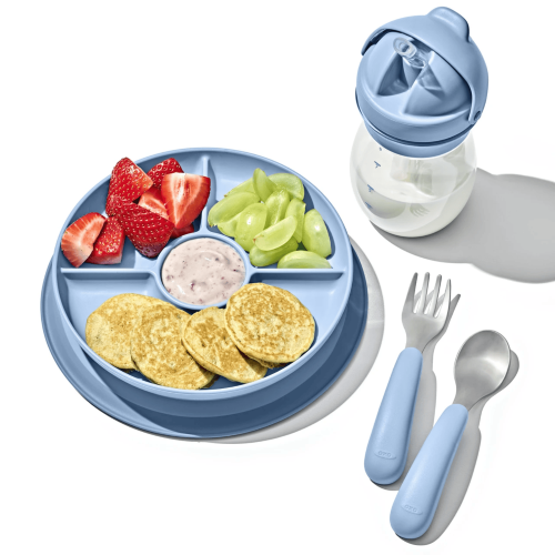 Divided Plate - OXO TOT Stick & Stay (Dusk)