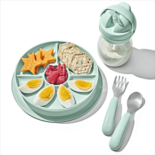 Divided Plate - OXO TOT Stick & Stay (Opal)