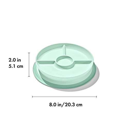 Divided Plate - OXO TOT Stick & Stay (Opal)