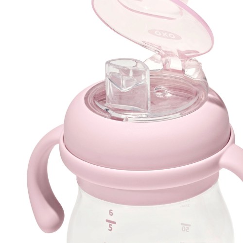 Grow Soft Spout Cup with Removable Handles - OXO TOT (Blossom)