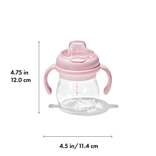 Grow Soft Spout Cup with Removable Handles - OXO TOT (Blossom)