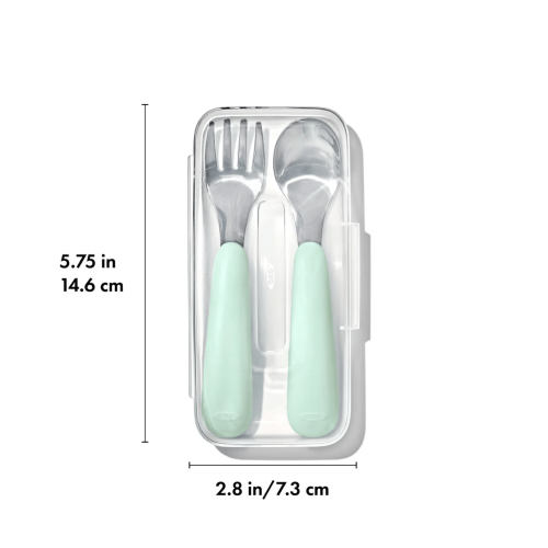 On-The-Go Fork And Spoon Set - OXO TOT (Opal)