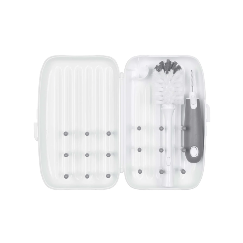 On the Go Drying Rack & Bottle Brush - OXO TOT (Pebble)