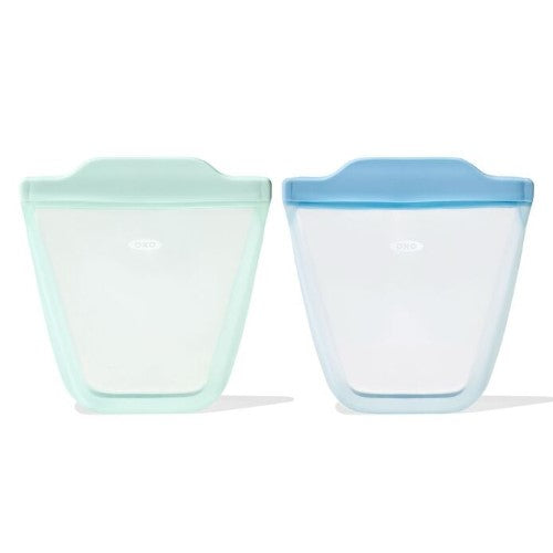 Silicone Reusable Bags 2 Piece Stand Up Cup Set - OXO TOT