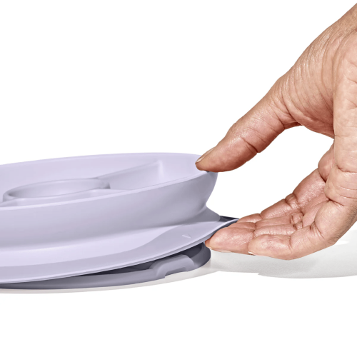 Stick & Stay Divided Plate - OXO TOT (Lilac)